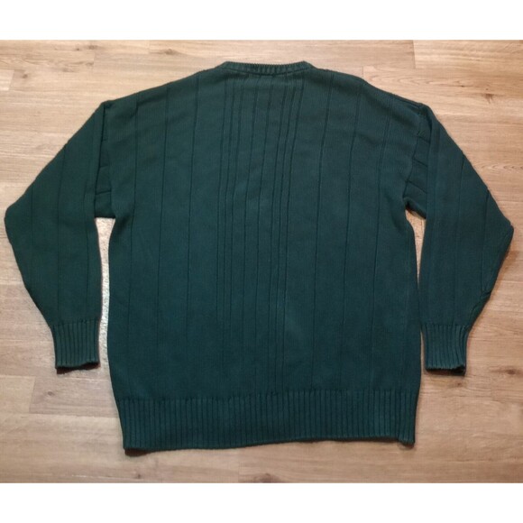 Vintage Gant Sweater Mens Sz Extra Large Cable Knit Green Pullover Embroidered - Picture 7 of 15